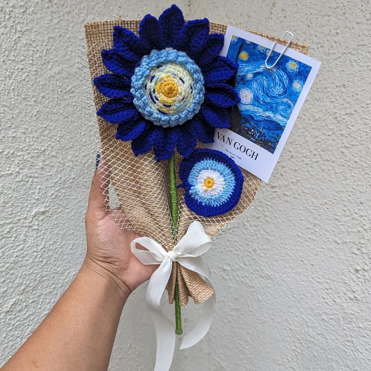 Van Gogh Crochet Flower Bouquet