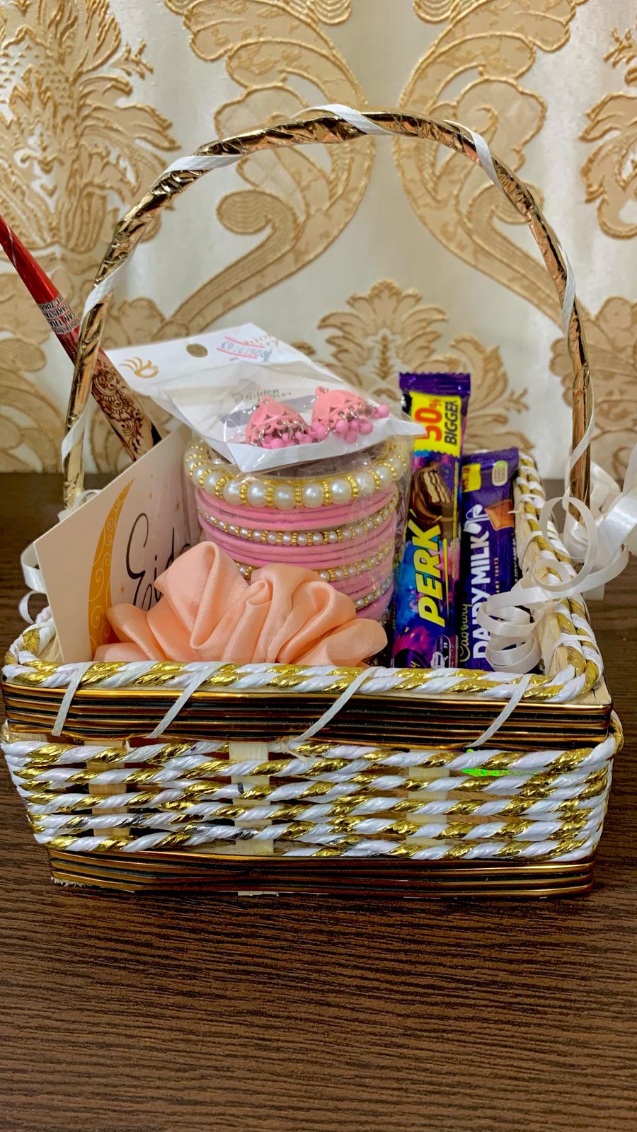 Elegant Pink Eid Gift Basket